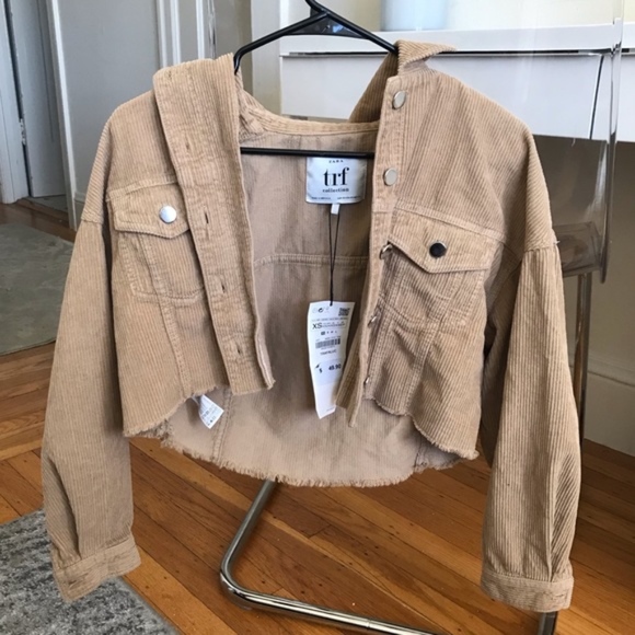 zara cropped corduroy jacket